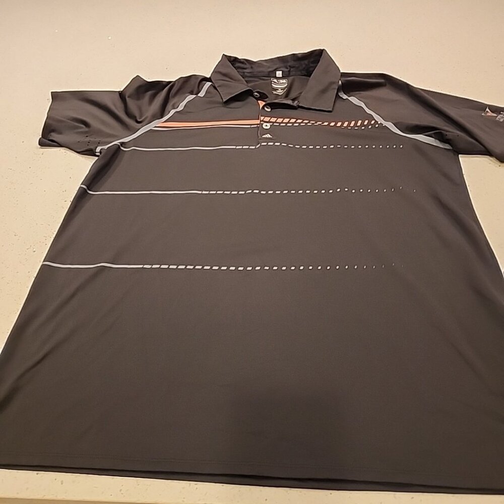 Adidas Golf Polo Shirt XL Vistal Golf Club Black Cool Max Pure Motion
